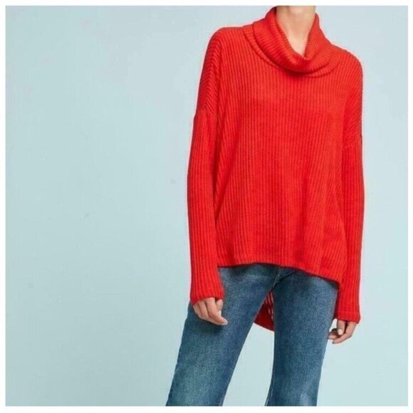 Anthropologie Saturday Sunday Sweater Size XS/S/M Red Knit Long Sleeve - Picture 1 of 10